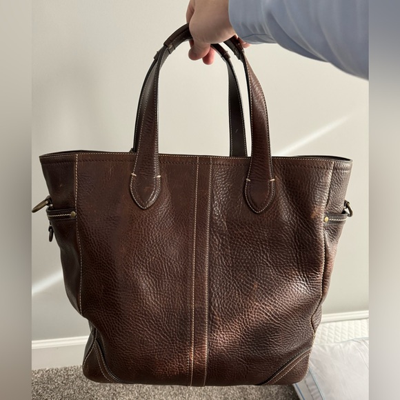 Coach Brown Leather Tote Bag - Picture 3 of 7